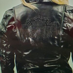 Women's tenacity studded B&S black leather jacket